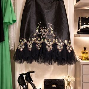 Mac & Jac 100% Silk Beaded Skirt – Size 10